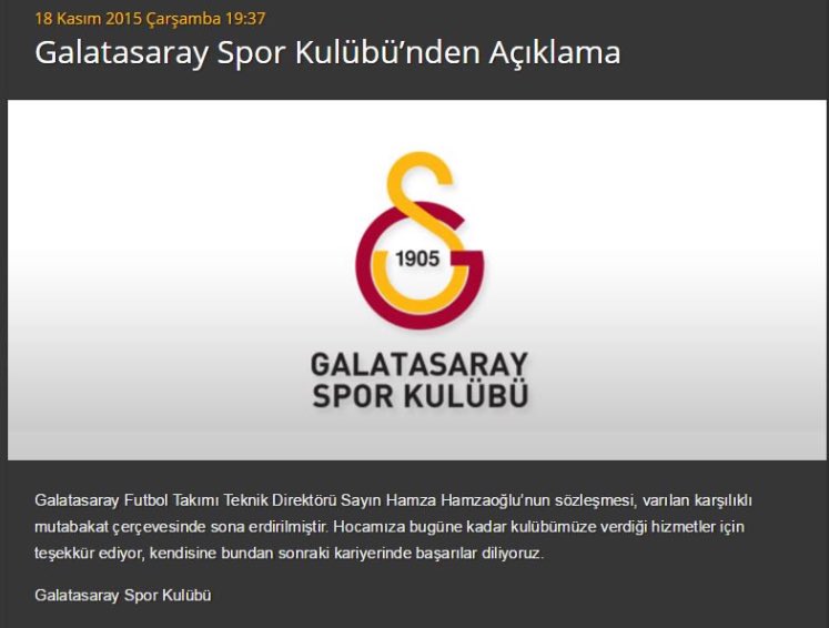 Galatasaray'da Şok Gelişme! Hamza Hamzaoğlu Galatasaray'dan Ayrıldı